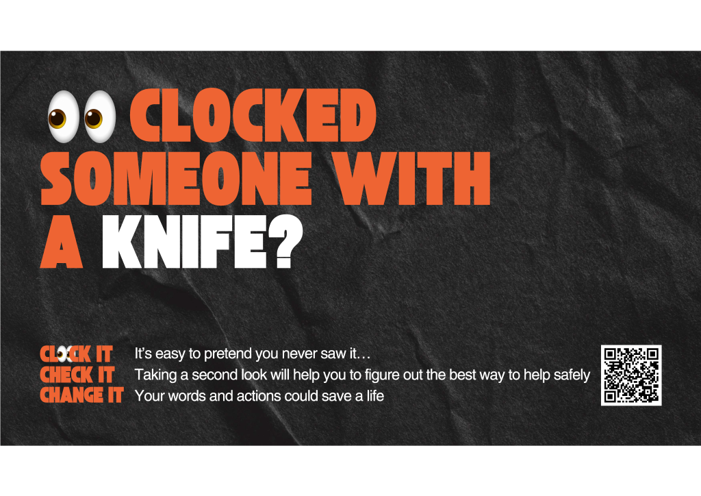 Clocked someone with a knife