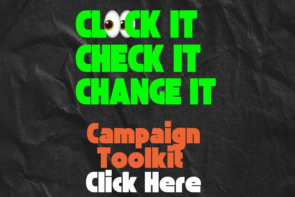 Campaign toolkit Click here holding image